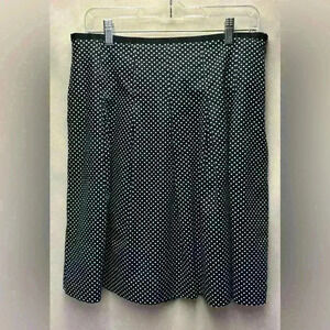 Nine West Women Skirt Polka Dots A Line Pleated Skirt Size 8